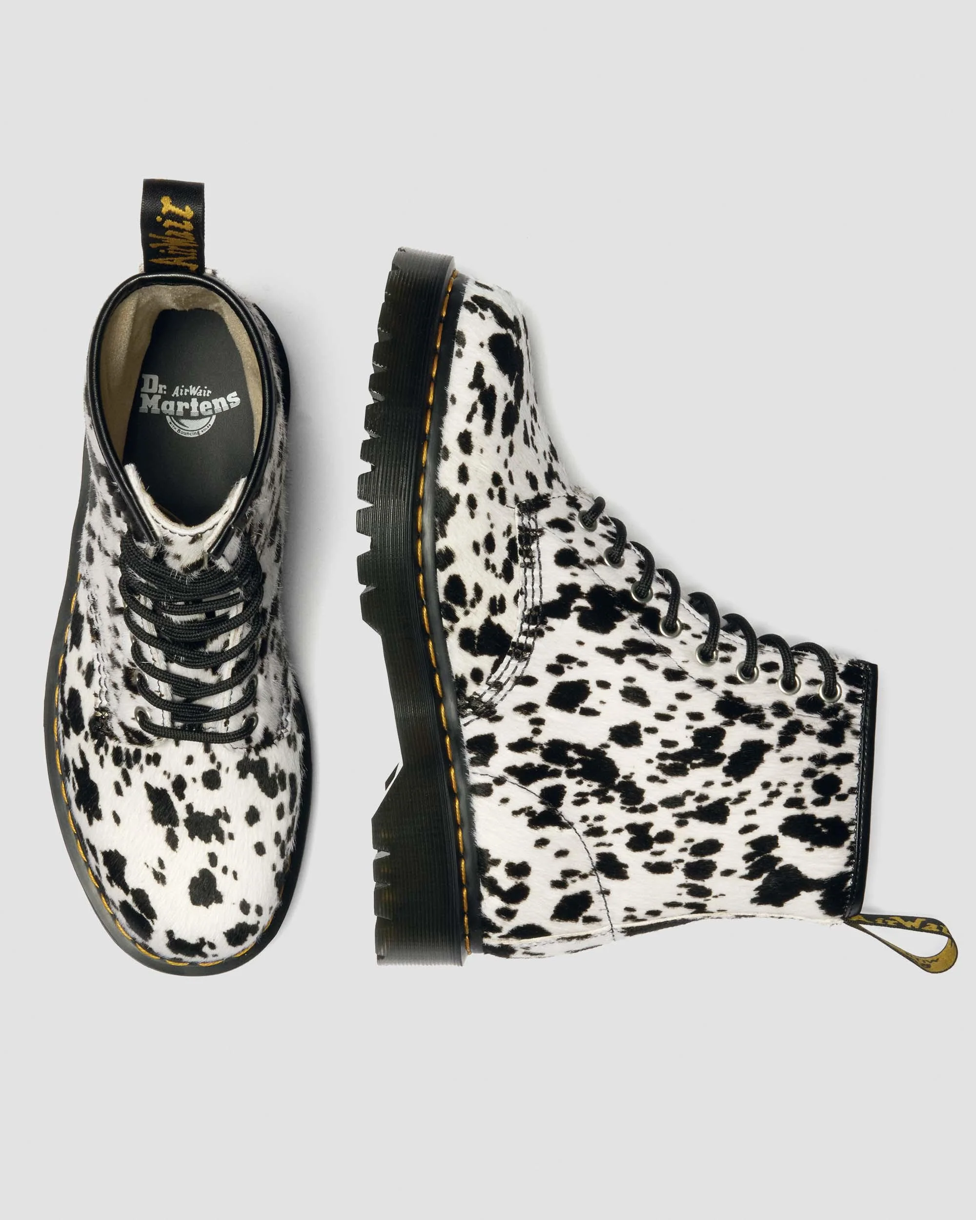 1460 Bex Dalmatian Hair On Leather Boots - Image 9