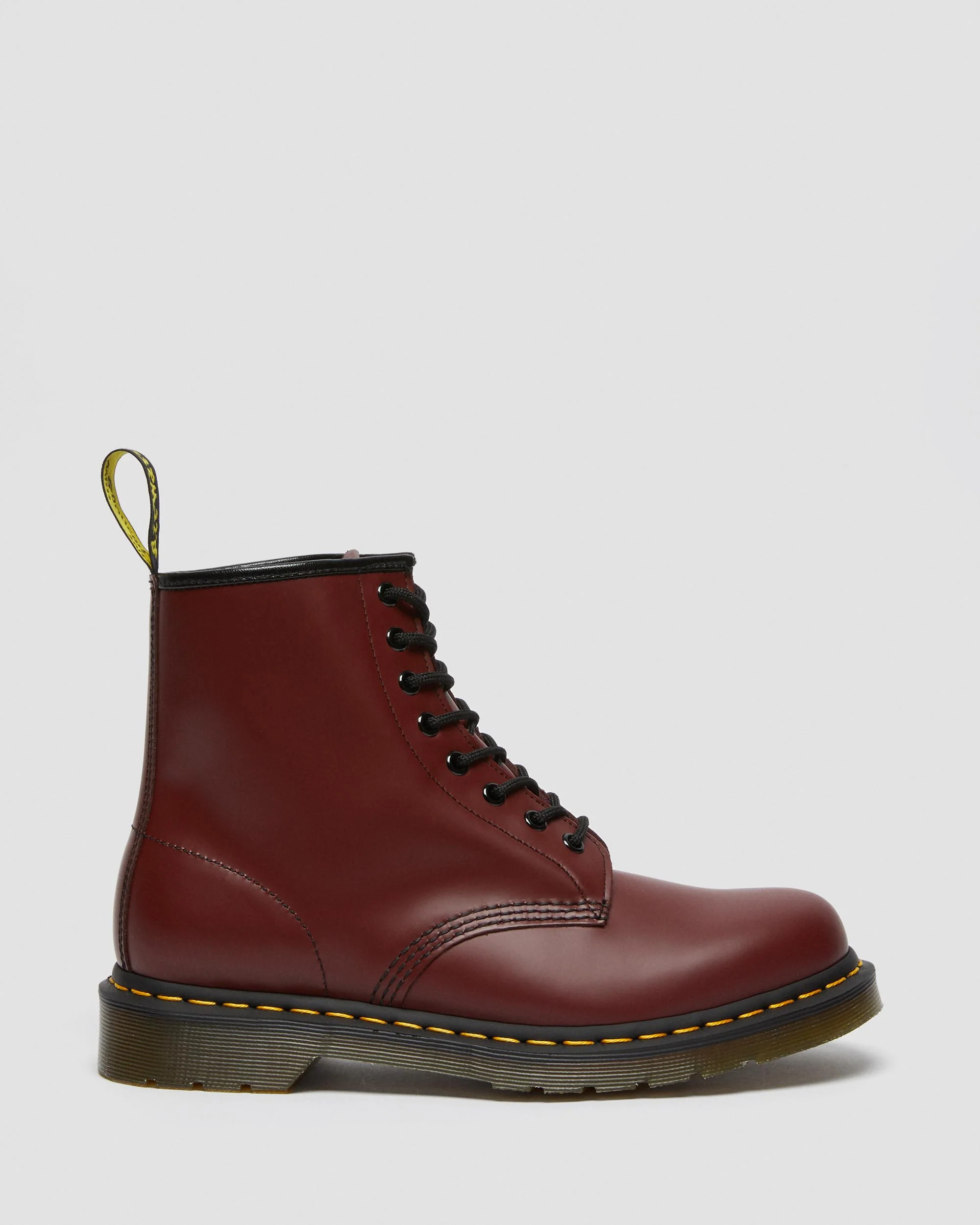 1460 Smooth Leather Lace Up Ankle Boots in Cherry Red - Image 7