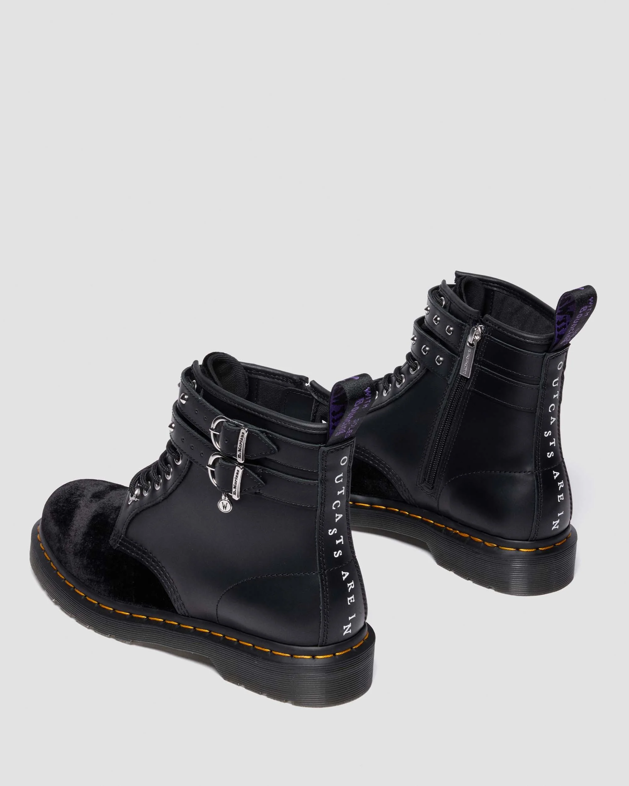 Wednesday 1460 Velvet + Nappa Lux Soft Leather Ankle Boots - Image 6