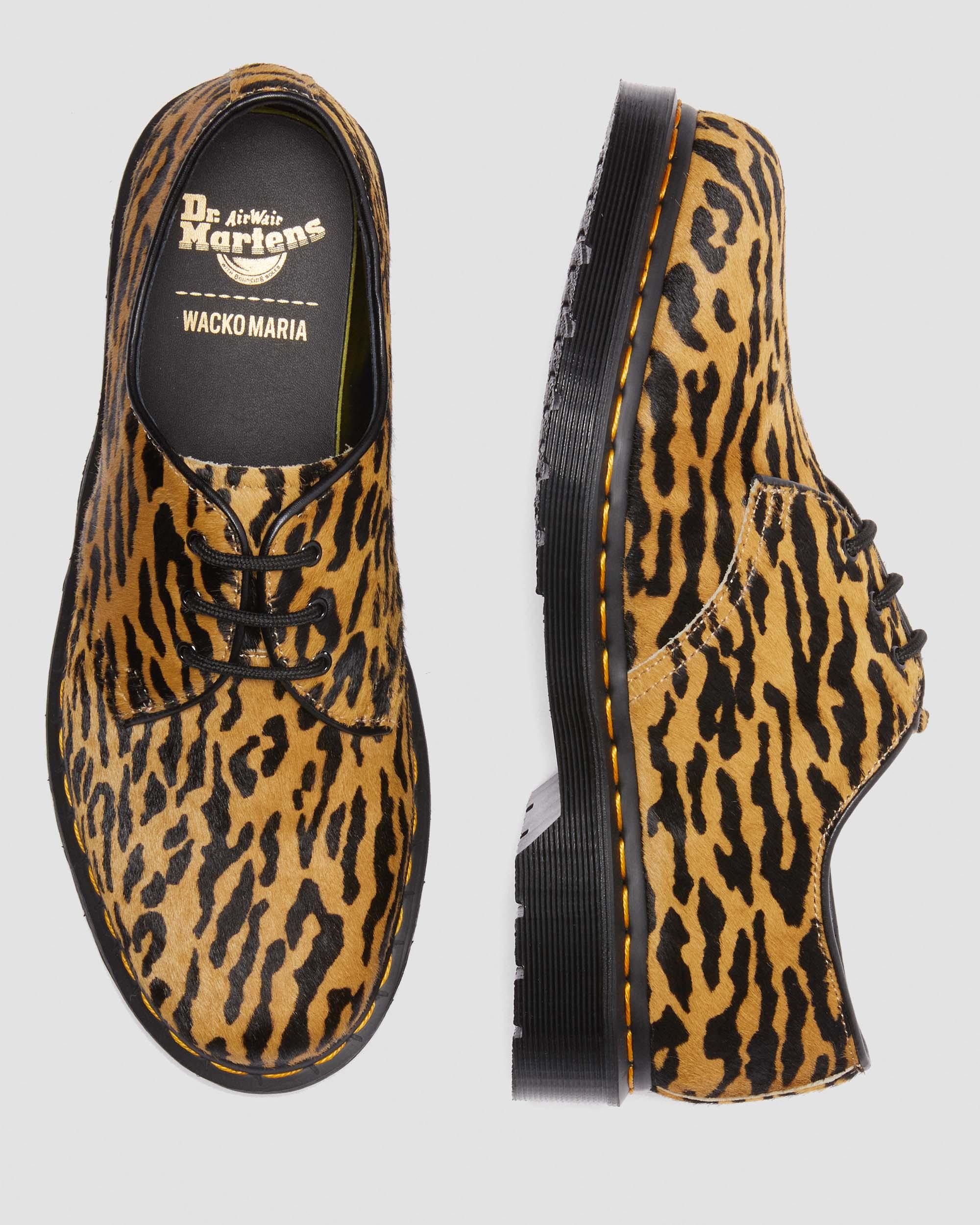 1461 Wacko Maria Camel+Black Hair-on Leather Oxford Shoes - Image 5
