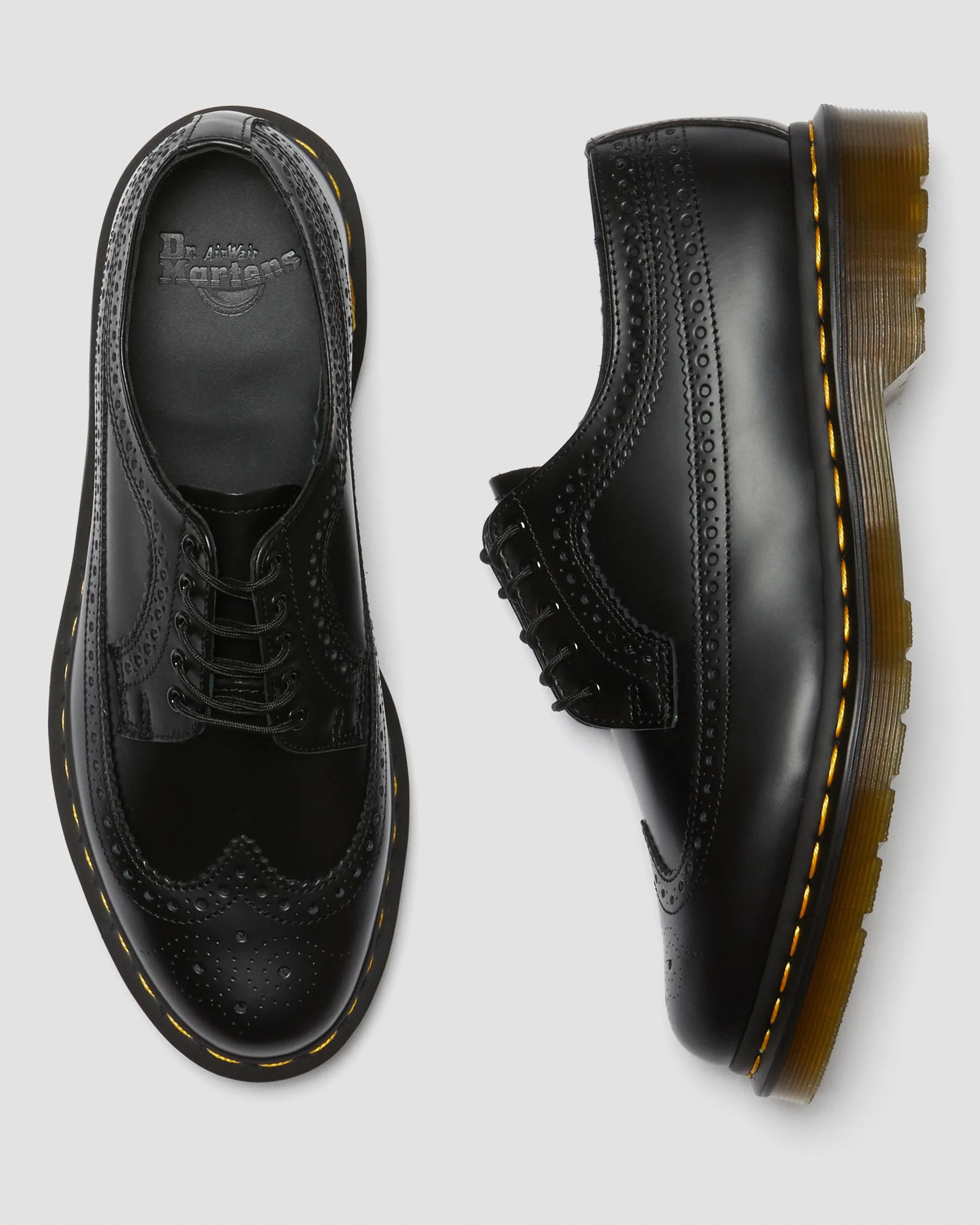 3989 Yellow Stitch Smooth Leather Shoes - Image 10