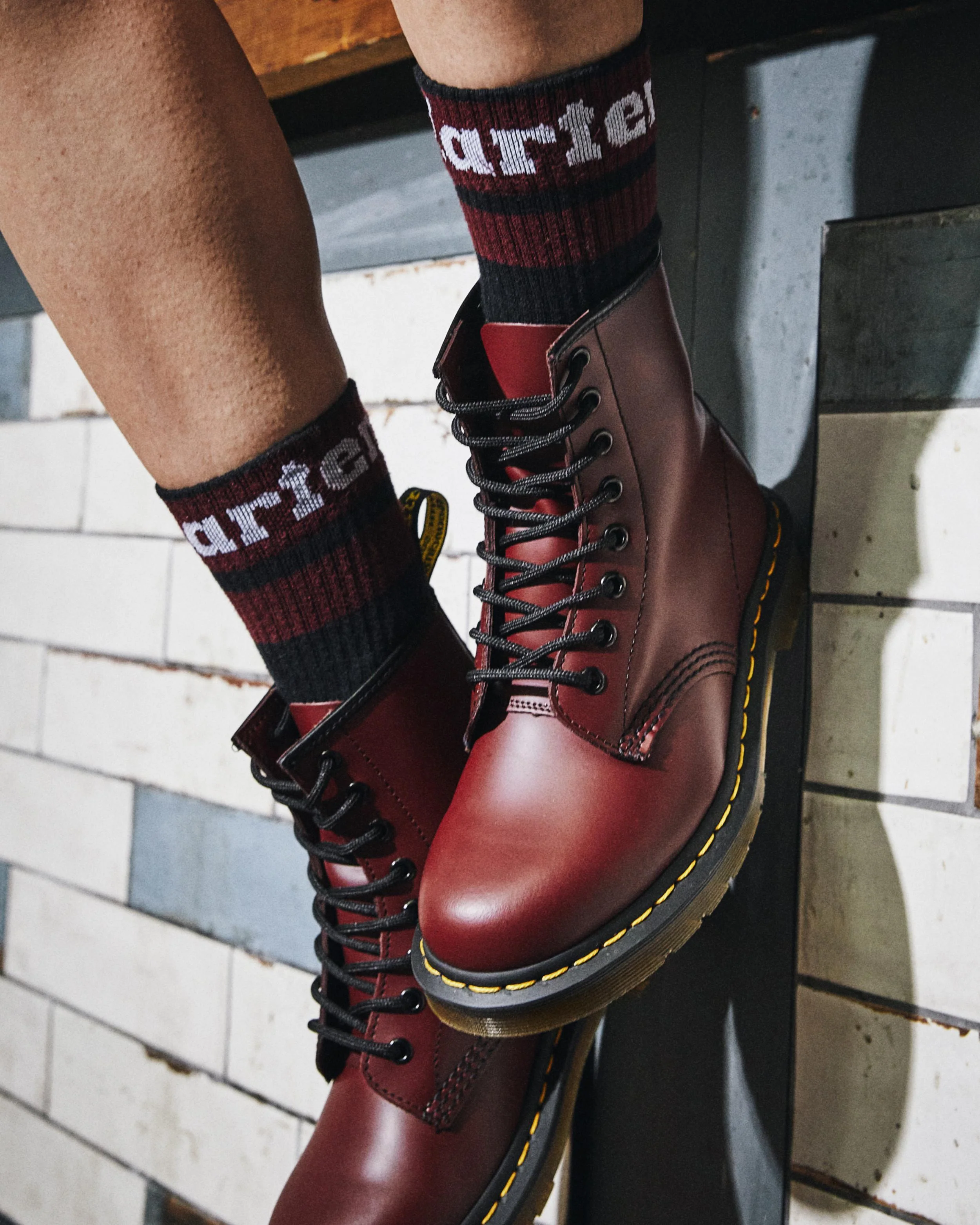 Dr. Martens Logo Cotton Blend Athletic Socks - Image 2