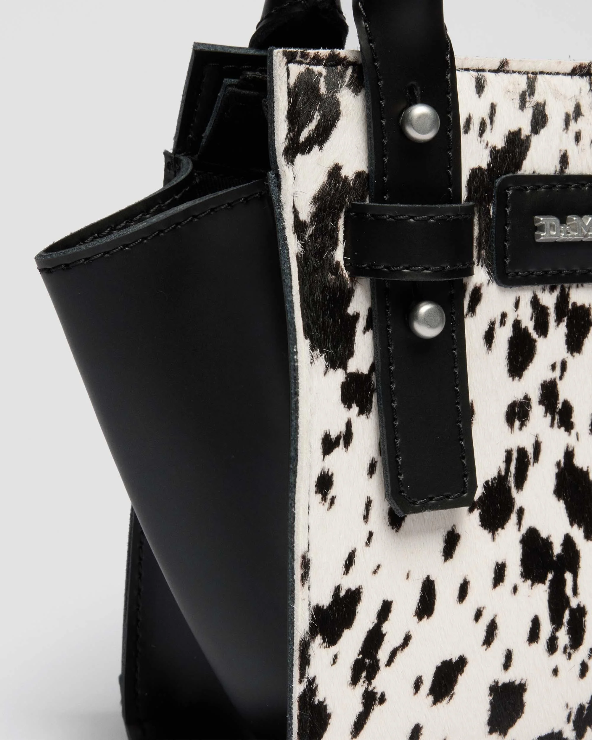 Extra Small Dalmatian Hair-On Leather Tote Bag - Image 9