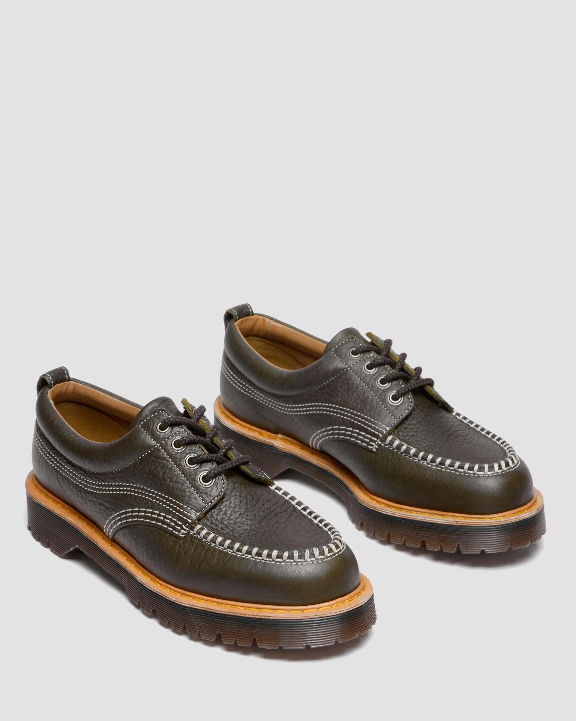 Lowell Wild Grain Leather Moc Toe Shoes - Image 4
