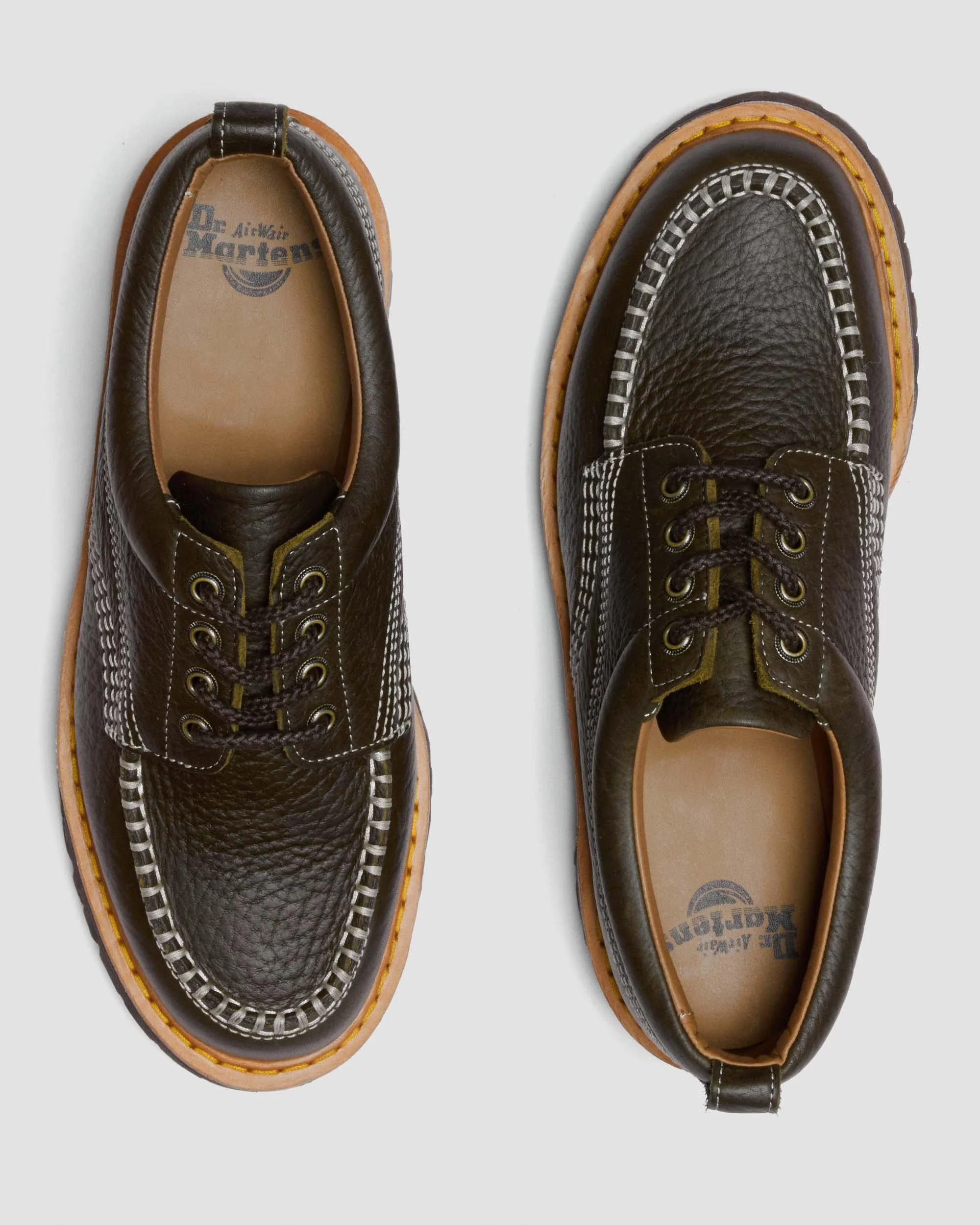 Lowell Wild Grain Leather Moc Toe Shoes - Image 9