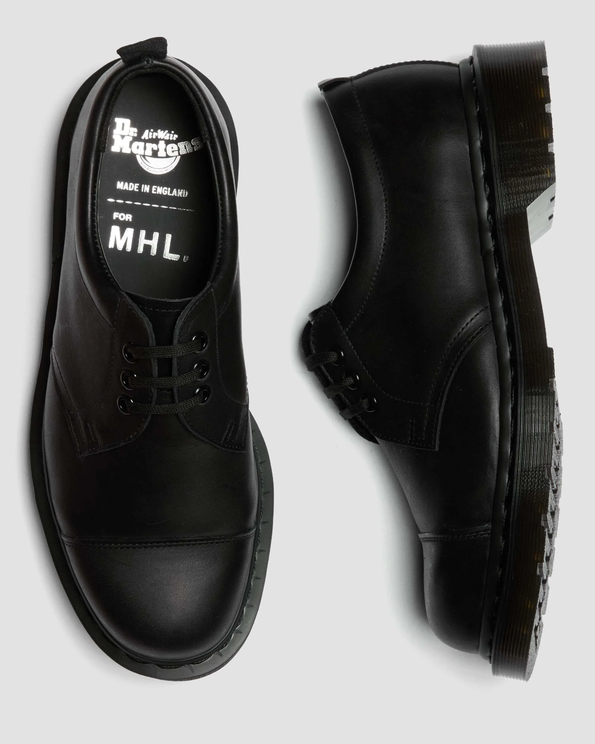 MHL. 1461 Grained Oiled Leather Oxford Shoes - Image 9