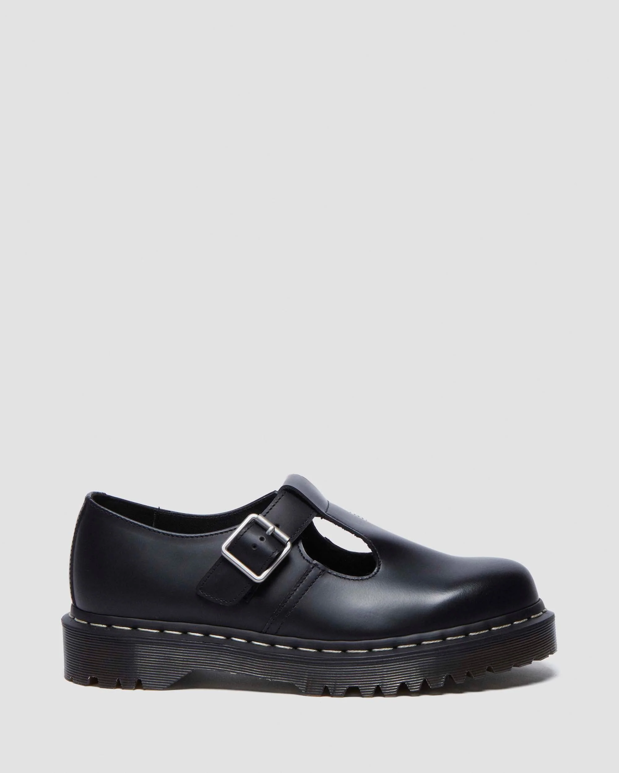 Polley White Stitch Bex Smooth Leather Mary Jane Shoes - Image 7