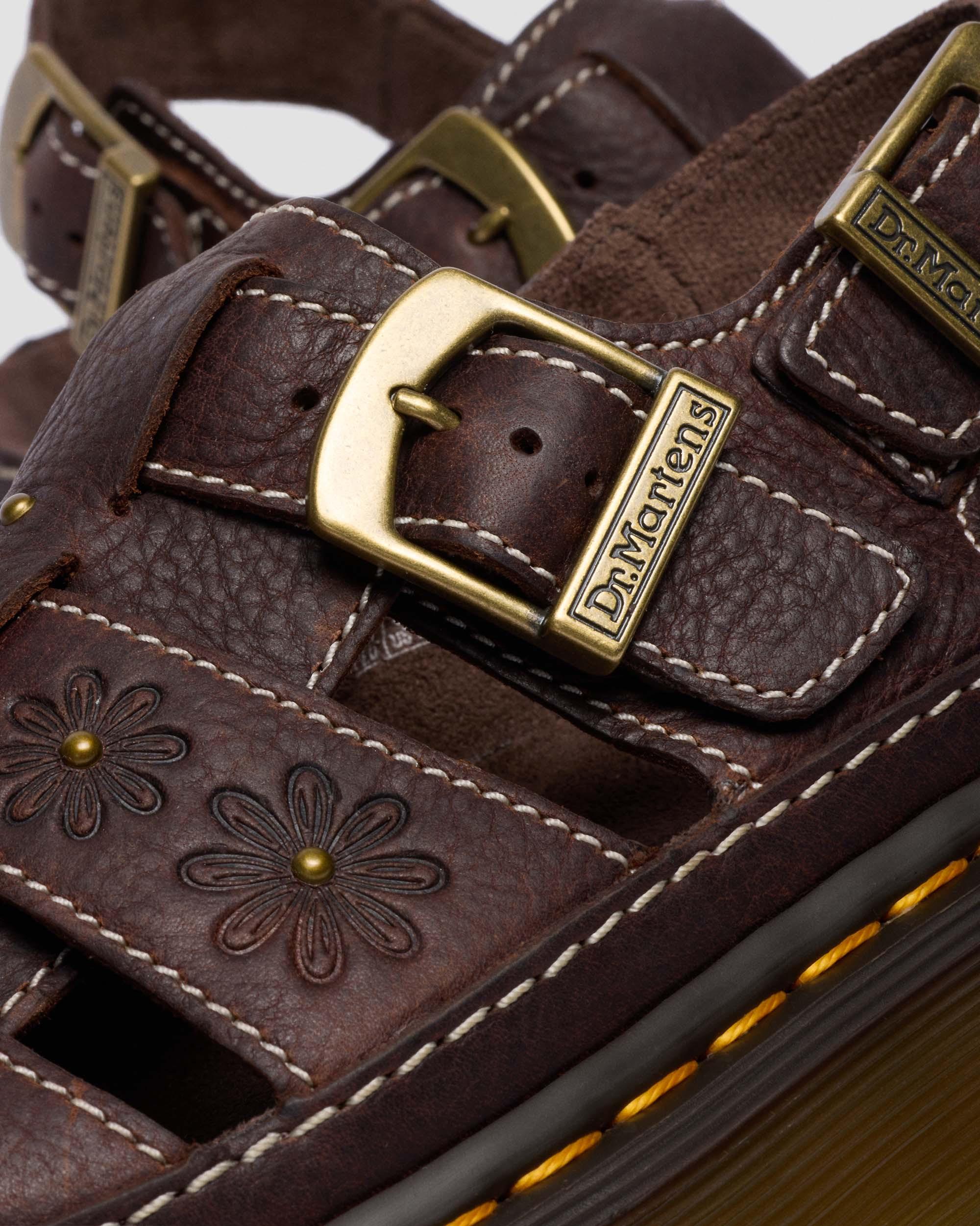Wrenlie Open Toe Grizzly Leather Fisherman Platform Sandals - Image 3