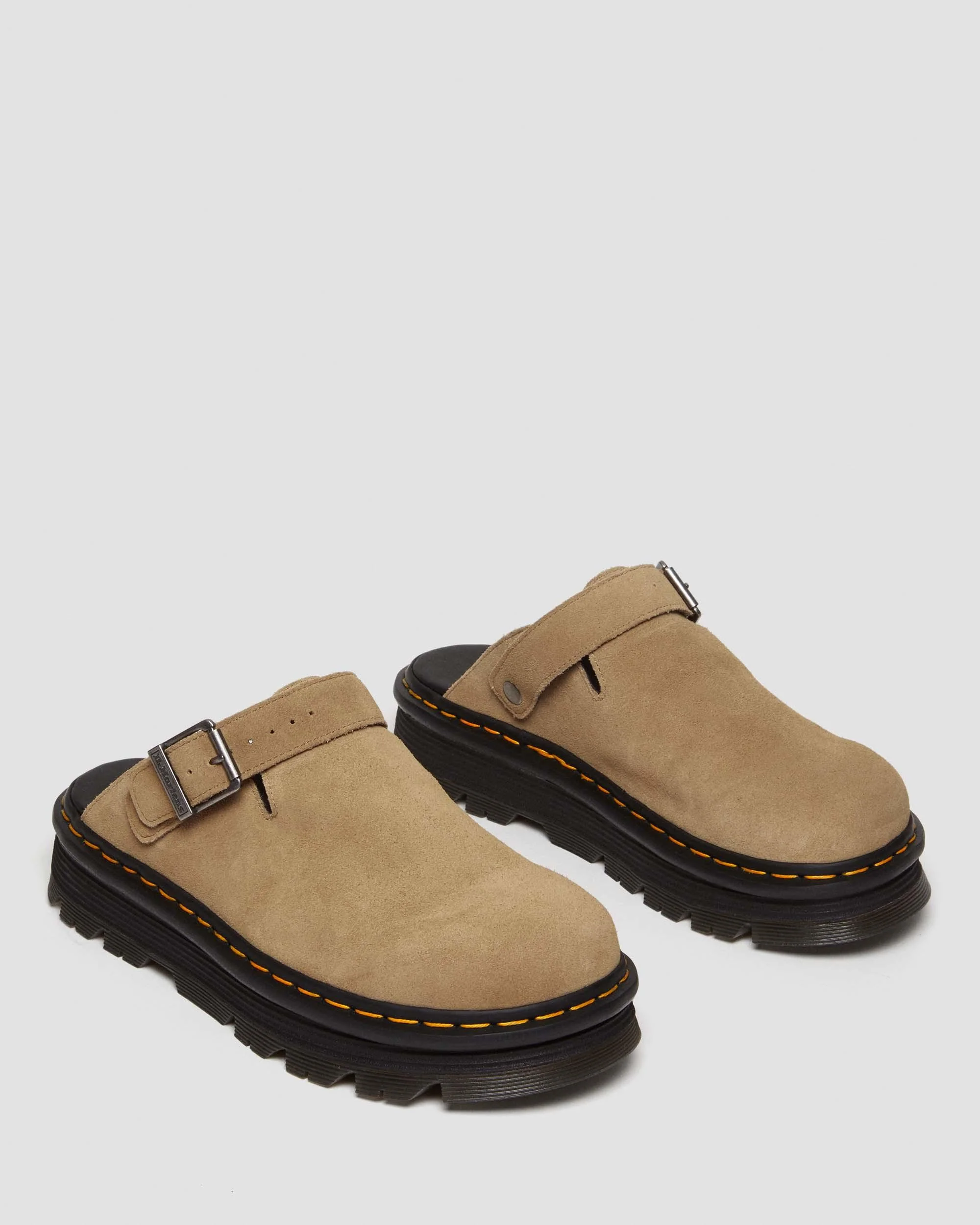 Zebzag Suede Casual Slingback Platform Mules in Savannah Tan - Image 4