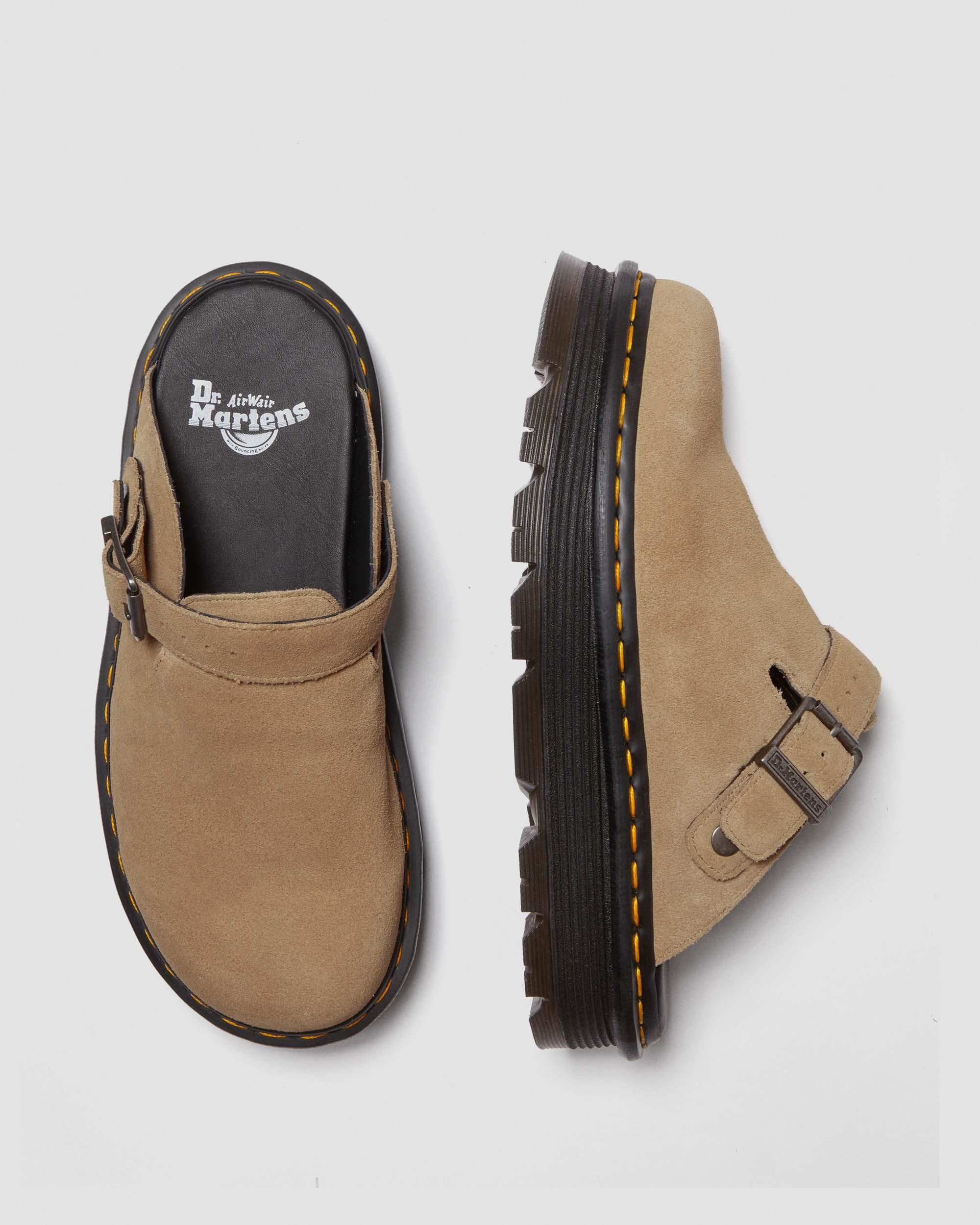 Zebzag Suede Casual Slingback Platform Mules in Savannah Tan - Image 9